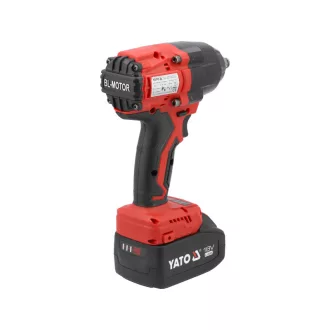   YATO Bezuhlíkový akumulátorový skrutkovač 1/2" 800 Nm bez uhelných kefiek 18 V (2 x 4,0 Ah batéria + nabíjačka)