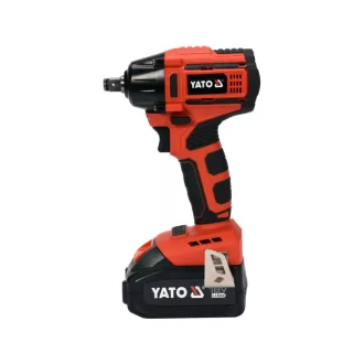   YATO Aku rázový utahovák 1/2" 250 Nm bezuhlíkový 18 V (1 x 3,0 Ah akumulátor + nabíjačka)