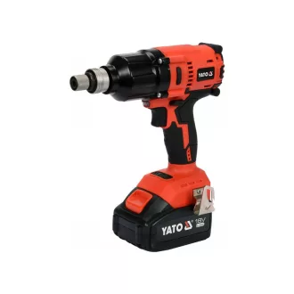   YATO Akumulátorový príklepový skrutkovač 1/2" 700 Nm bezuhlíkový 18 V (1 x 3,0 Ah batéria + nabíjačka)