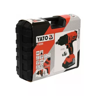   YATO Akumulátorový príklepový skrutkovač 1/2" 700 Nm bezuhlíkový 18 V (1 x 3,0 Ah batéria + nabíjačka)