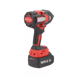   YATO Akumulátorový udierací skrutkovač 1/2" 1200 Nm bez uhlíkových kefiek 18 V (1 x 4,0 Ah akumulátor + nabíjačka)