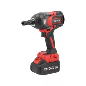   YATO Akumulátorový udierací skrutkovač 1/2" 1200 Nm bez uhlíkových kefiek 18 V (1 x 4,0 Ah akumulátor + nabíjačka)