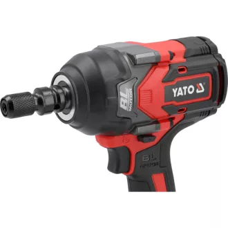   YATO Akumulátorový udierací skrutkovač 1/2" 1200 Nm bez uhlíkových kefiek 18 V (1 x 4,0 Ah akumulátor + nabíjačka)