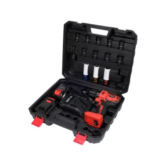   Sada akumulátorových rázových uťahovákov YATO 21 dielov 1/2" 700 Nm 18 V Li-Ion (2 x 3,0 Ah batéria a nabíjačka)