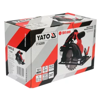   YATO Aku okružná píla 185 mm bezuhlíkový motor 18 V (bez akumulátora a nabíjačky)