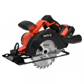   YATO Aku okružná píla 165 mm 18 V Li-Ion (1 x 2,0 Ah akumulátor + nabíjačka)