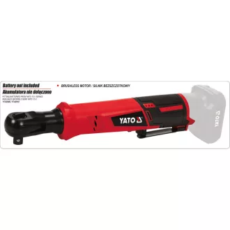   YATO Akumulátorový rohový rázový uťahovák 1/2" 80 Nm bez uhlíkovej kefky 12 V Li-Ion (bez akumulátora + nabíjačky)