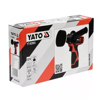   YATO Akumulátorová leštička 80 mm 12 V Li-Ion (1 x 2,0 Ah batéria + nabíjačka)