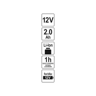 Batéria YATO 12 V / 2,0 Ah Li-Ion