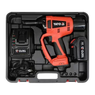   YATO Akumulátorová nitovačka 125 mm 18 V (1 x 3,0 Ah batéria + nabíjačka)