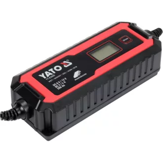   YATO Nabíjačka batérií 6/12 V 2/4 A max. LCD displej s kapacitou 200 Ah