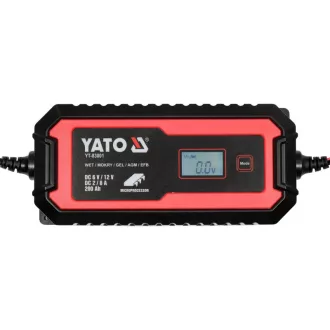   YATO Nabíjačka batérií 6/12 V 2/8 A max. LCD displej s kapacitou 200 Ah