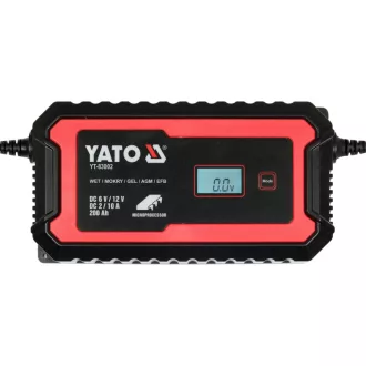   YATO Nabíjačka batérií 6/12 V 2/10 A max. LCD displej s kapacitou 200 Ah