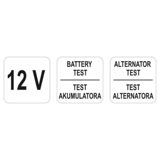 YATO Akumulátorový tester 12 V CCA 150-1400 Ah