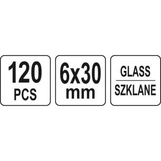 Sada sklenených poistiek YATO 120 kusov
