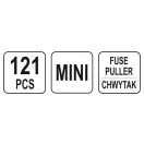 Sada poistiek YATO 121 dielov mini