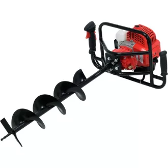 YATO Benzínový pôdny vrták 51,2 cm3 + 3 vrtáky