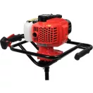 YATO Benzínový pôdny vrták 51,2 cm3 + 3 vrtáky