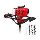 YATO Benzínový pôdny vrták 51,2 cm3 + 3 vrtáky