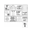 YATO Sprievodca reťazou reťazovej píly 16" 0,325" 1,5 mm
