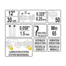 YATO Reťaz na motorovú pílu 12" 0,325" 1,5 mm 50 článkov