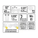 YATO Reťaz pre motorovú pílu 18" 0,325" 1,5 mm 72 článkov