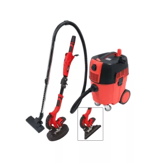   YATO priemyselný vysávač s automatickým vytriasačom filtra 1600W + Žirafa nástenná brúska 710W (YT-82350)