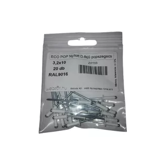 EcoPop otvorený nit D-head pop 3,2x10 RAL9016 (20 ks)