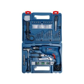 BOSCH Príklepová vŕtačka GSB 600 + 100 dielna sada príslušenstva v kufri / 600 W   BOSCH Príklepová vŕtačka GSB 600 + 100 dielna sada príslušenstva v kufri / 600 W