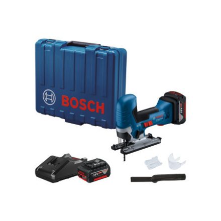BOSCH Akumulátorová píla na železo GST 185-LI s rukoväťou, v kufríku (2 x 4,0 Ah batérie + rýchlonabíjačka)