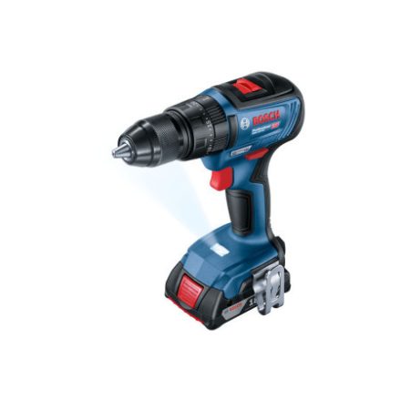 BOSCH Akumulátorová príklepová vŕtačka GSB 18V-50 v kufri L (2 x 2,0 Ah batéria + nabíjačka)
