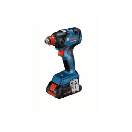 BOSCH Akumulátorový rázový uťahovák GDX 18V-200 v kufri L (2 x 4,0 Ah batérie + rýchlonabíjačka)