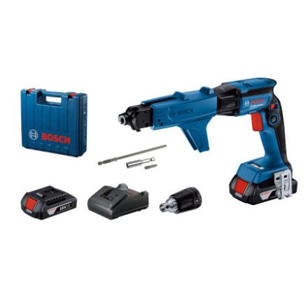 BOSCH Akumulátorový skrutkovač na sadrokartón. s dávkovačom GTB 185-LI v kufríku (2 x 2,0 Ah batéria + tol