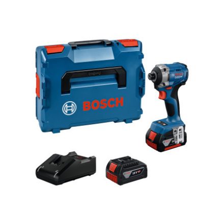 BOSCH Akumulátorový skrutkovač GDR 18V-215 v L-BOXX 1/4" 215 Nm (2 x 4,0 Ah batéria + rýchla nabíjačka)
