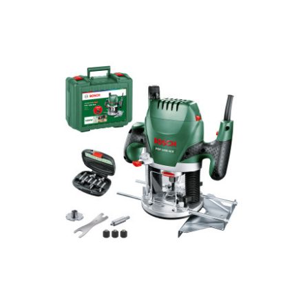 BOSCH Plošná fréza POF 1400 ACE + sada 6-dielnych frézovacích hláv v kufri / 1400 W