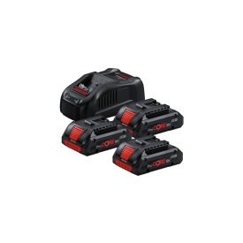 BOSCH Sada batérií ProCORE 18V / 3 x 4,0 Ah batéria + rýchlonabíjačka GAL1880 CV   BOSCH Sada batérií ProCORE 18V / 3 x 4,0 Ah batéria + rýchlonabíjačka GAL1880 CV