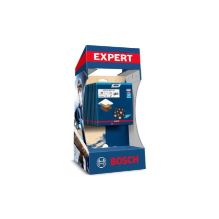 BOSCH EXPERT Sada brúsnych mriežok na suché zipsy 7 dielna 125 mm (10 ks) na pultový displej