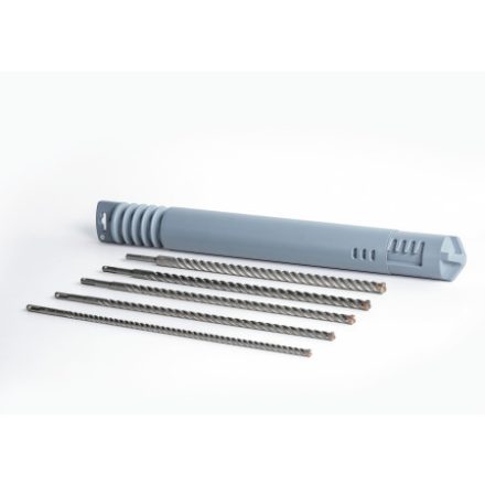 BOSCH 5X Sada vrtákov do skaly 5 kusov 10,12,14,16,18 x 460/400 mm štvorboký SDS-Plus