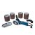 BOSCH Uholná brúska sada 125 mm GWS 9-125 / 900 W + nerezový rezací kotúč 125 x 1,0 x 22,2 mm, 400 ks