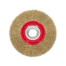 VOREL Kruhový kefa 125 x 20 mm so zúženými krúžkami mosadzný povlak   VOREL Kruhový kefa 125 x 20 mm so zúženými krúžkami mosadzný povlak