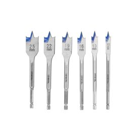 IRWIN Sada plochých vrtákov do dreva 6-dielny bit Blue Groove 4x (10-13-16-19-22-25 x 152 mm)   IRWIN Sada plochých vrtákov do dreva 6-dielny bit Blue Groove 4x (10-13-16-19-22-25 x 152 mm)
