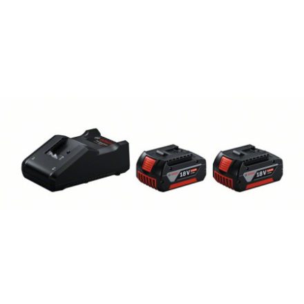 BOSCH Sada batérií GBA 18V / 2 x 4,0 Ah batéria + rýchlonabíjačka GAL 18V-40