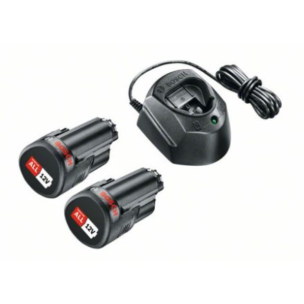BOSCH Sada batérií PBA 12V / 2 x 1,5 Ah batéria + nabíjačka GAL 1210 CV