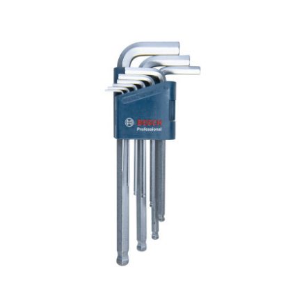 BOSCH Súprava imbusových kľúčov s guľovou hlavou 9 dielov 1,5-10 mm S2