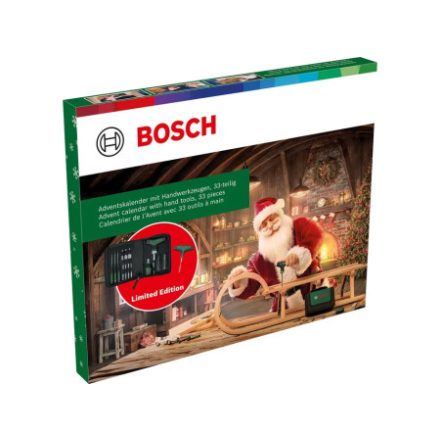BOSCH Adventný kalendár balenie 33 dielny sada náradia a úložnou taškou
