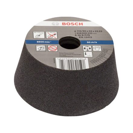 BOSCH Kónický brúsny kotúč pre veľkú uhlovú brúsku 110/90 x 55 x 22,2 mm / P36