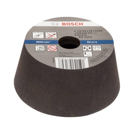 BOSCH Kónický brúsny kotúč pre veľkú uhlovú brúsku 110/90 x 55 x 22,2 mm / P60