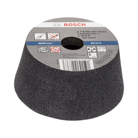 BOSCH Kónický brúsny kotúč pre veľkú uhlovú brúsku 110/90 x 55 x 22,2 mm / P30