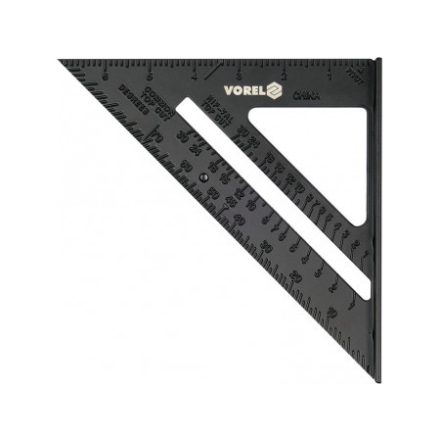 VOREL Pravouhlé nožné pravítko 250 x 180 mm hliník