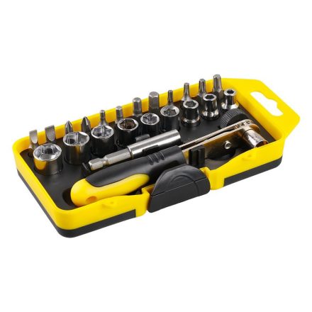 Sada nástrčných a nástrčných kľúčov 23 kusov 1/4" magnetického CrV